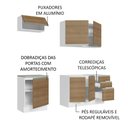 Ver imagem 5 de Armário de Cozinha Compacta 180cm Branco Rustic Glamy Madesa 07