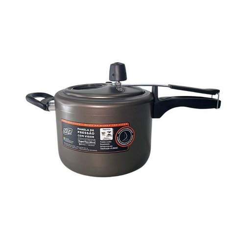 Panela de Pressao Antiaderente Grafite C/visor de Vidro 4,5l 6000