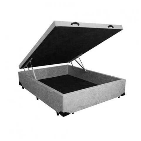 Cama Box Baú Casal 138 - Cinza