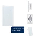 Ver imagem 2 de Kit 3 Interruptores Smart Inteligente Touch Wi-fi 1 Tecla Ews 1001 Intelbras