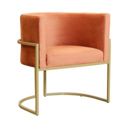 Kit 02 Poltronas Decorativa Luana Luxo Veludo Cores - DS Estofados - Terracota - 2 Kit 02 Poltronas Decorativa Luana Luxo Veludo Cores - DS Estofados - Terracota - 2