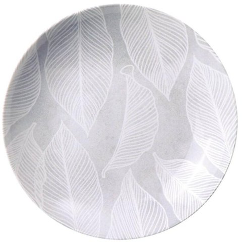 Prato Fundo de Porcelana 21cm Tramontina Arbo Cinza 680ml de
