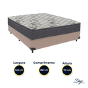 Ver imagem 3 de Cama Box Viúvo Bege e Colchão Airtech 100 D33 Ortobom