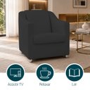 Ver imagem 4 de Kit 2 Poltrona Decorativa para Sala de Espera Mila Recepção Escritório Consultório Corino