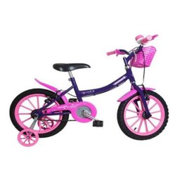 Bicicleta Monark Kids Aro 16 Feminina Violeta E Rosa 53098-3 - 1