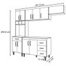 Armário de Cozinha Completa com Tampo 240 Cm Clara Castanho - 5
