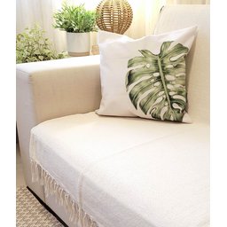 Manta xale sofá e cama CRU 2,20x1,50m tear artesanal decorativa protetora - 4