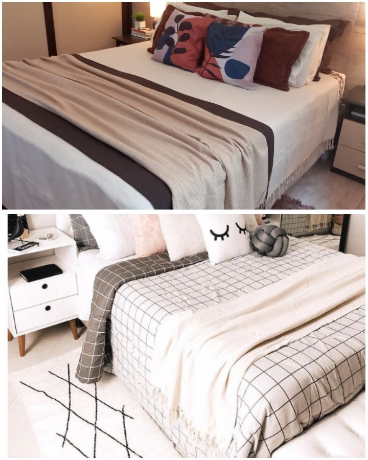 Manta xale sofá e cama CRU 2,20x1,50m tear artesanal decorativa protetora - 7