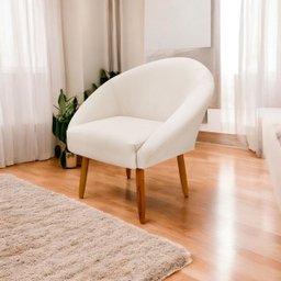 Poltrona Decorativa para Sala Recepção Manicure Consultório Stella Suede - 2