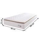 Ver imagem 3 de Colchão Solteiro Molas Ensacadas City Pillow Top 88x188x23cm Branco-bege Hellen Branco-bg
