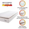 Colchão Solteiro Molas Ensacadas City Pillow Top 88x188x23cm Branco-bege Hellen Branco-bg - 2