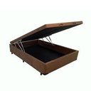 Ver imagem 1 de Cama Box Baú Casal Suede Marrom 38x138x188