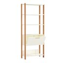 Ver imagem 3 de Estante Multiuso Modular 74cm 5 Prateleiras 1 Porta 100% MDF Móvel na Caixa