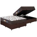 Ver imagem 3 de Cama Box Baú Casal: Colchão Espuma D33 Polar Pérola + Base Crc Courano Brown(138x188)