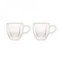 Ver imagem 7 de Conjunto 2 Xicaras Cafe Dupla Parede Vidro Heart 80ml Lyor