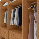Ver imagem 7 de Guarda Roupa 6 Portas 6 Gavetas 100% Mdf Easy Space com Pés Amendoa Clean/off White