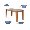 Ver imagem 2 de Mesa para Sala de Jantar Estela 1,60 c/ Vidro
