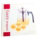 Ver imagem 3 de Conjunto Chá 1 Chaleira Bule Vidro 500ml Infusor + 4 Xicaras