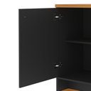 Ver imagem 6 de Aparador Buffet 3 Portas Tampo Mdp 25mm Zeus - Via Nossa - Preto e Naturale