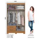 Ver imagem 3 de Guarda Roupa Lima 04 Portas e 02 Gavetas com Pés Be12 Cinamomo - Henn - Briz
