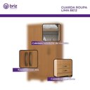 Ver imagem 4 de Guarda Roupa Lima 04 Portas e 02 Gavetas com Pés Be12 Cinamomo - Henn - Briz