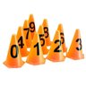 10 Cones Numerados 24cm para Treinamento Ax Esportes Laranja - 2