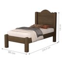 Ver imagem 2 de Cama Solteiro Thalia Estrado Reforçado Chocolate com Colchão