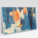 Ver imagem 1 de Quadro Decorativo Abstrato Aquarelado em tela Canvas TaColado Moldura Flutuante 4,5cm Branca 120 x 8