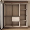 Ver imagem 5 de Guarda-roupa Casal Suíça 6 Portas 2 Gavetas 100% Mdf Castanho/nude - Panorama Móveis