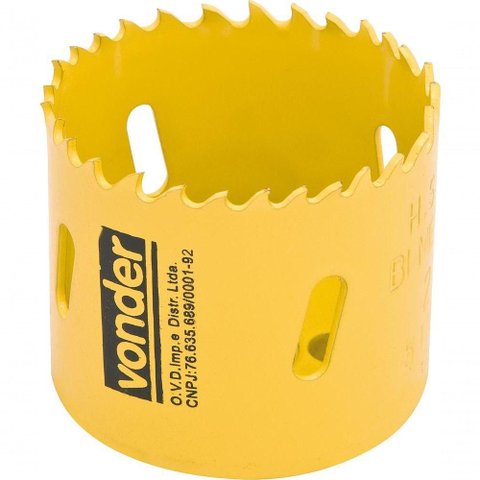 Serra Copo Aço Rápido 33mm Bimetálica para Metal - Vonder