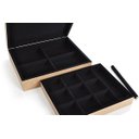 Ver imagem 1 de Porta Joia e Biju com 1 Bandeja e Porta Anel Flocado em Preto Josely Flocados