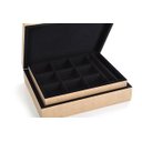 Ver imagem 2 de Porta Joia e Biju com 1 Bandeja e Porta Anel Flocado em Preto Josely Flocados