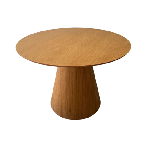 Cópia - Mesa de Jantar Cone Redonda 160cm Laminada Madeira Natural Imbuia Mel Modelar Art Moveis Mes