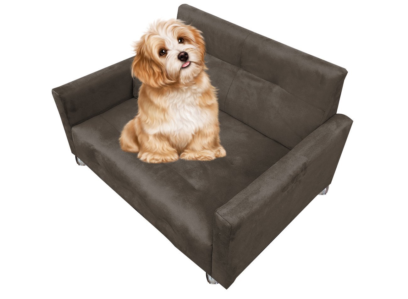 Cama Pet Luxo para Cachorro & Gatos Pequeno e Médio Bob Marrom - 2