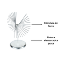 Ver imagem 6 de Escultura Enfeite de Ferro Prateado Decorativo para Mesa