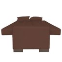 Ver imagem 4 de Sofá Cama 2 Lugares para Sala de Estar Lisboa Suede Marrom