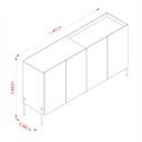 Ver imagem 3 de Buffet Aparador 150cm 4 Portas Cais Madetec