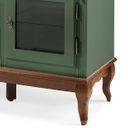 Ver imagem 6 de Conjunto Rack 60503 + Painel 50513 para Sala Pés Luiz Xv 2 Gavetas 2 Portas - Verde Musgo/imbuia