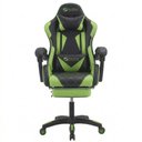 Ver imagem 5 de Cadeira Gamer Ômega Sallar Home Courino Encosto Reclinável com Apoios Preto e Verde
