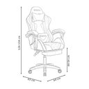 Ver imagem 4 de Cadeira Gamer Ômega Sallar Home Courino Encosto Reclinável com Apoios Preto e Verde