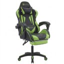 Ver imagem 1 de Cadeira Gamer Ômega Sallar Home Courino Encosto Reclinável com Apoios Preto e Verde