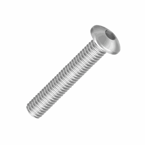 100 pçs Parafuso Abaulado Allen sext. Inox 304 M6 6 x 20mm