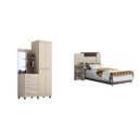 Ver imagem 1 de Quarto de Solteiro Completo Espresso Móveis com Cabeceira e Guarda-Roupa 378195