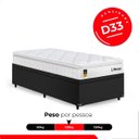 Ver imagem 4 de Cama Box Baú Solteiro Couro Preto + Colchão Life D33 Pillow Top 61x88x188cm Branco - e-Shop Casa