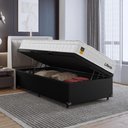 Ver imagem 6 de Cama Box Baú Solteiro Couro Preto + Colchão Life D33 Pillow Top 61x88x188cm Branco - e-Shop Casa