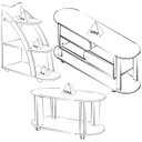 Ver imagem 5 de Rack 65 Pol Mesa Centro e Apoio Sala Ma4 Cedro Off White Arly