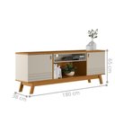 Ver imagem 4 de Rack para TV Colorado 180cm MDP e MDF Retrô com Pés Palito Off White Casah