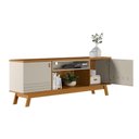 Ver imagem 5 de Rack para TV Colorado 180cm MDP e MDF Retrô com Pés Palito Off White Casah