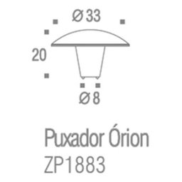 Puxador Órion 33Mm Dourado Zen - 3 Puxador Órion 33Mm Dourado Zen - 3