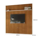 Ver imagem 4 de Estante Home Theater com Bancada Suspensa Luna com Aparador para Sala Buffet Mônaco Cinamomo Off
